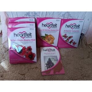 Heartfelt Creations Shaping Mold Lot - florals